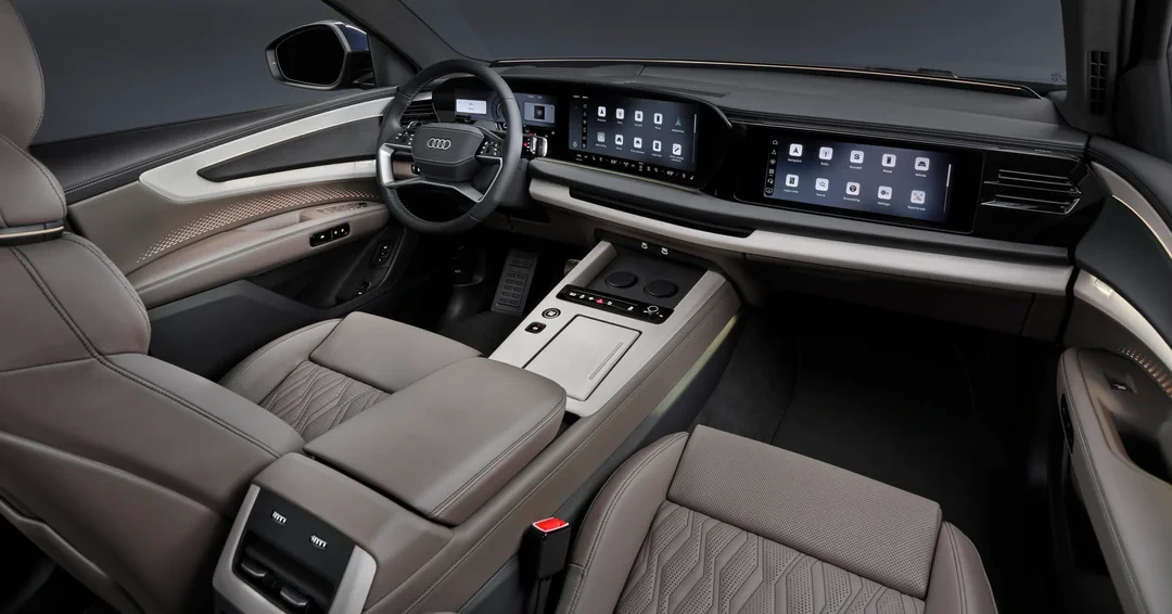 Audi Q9 Interior dashboard angle shot