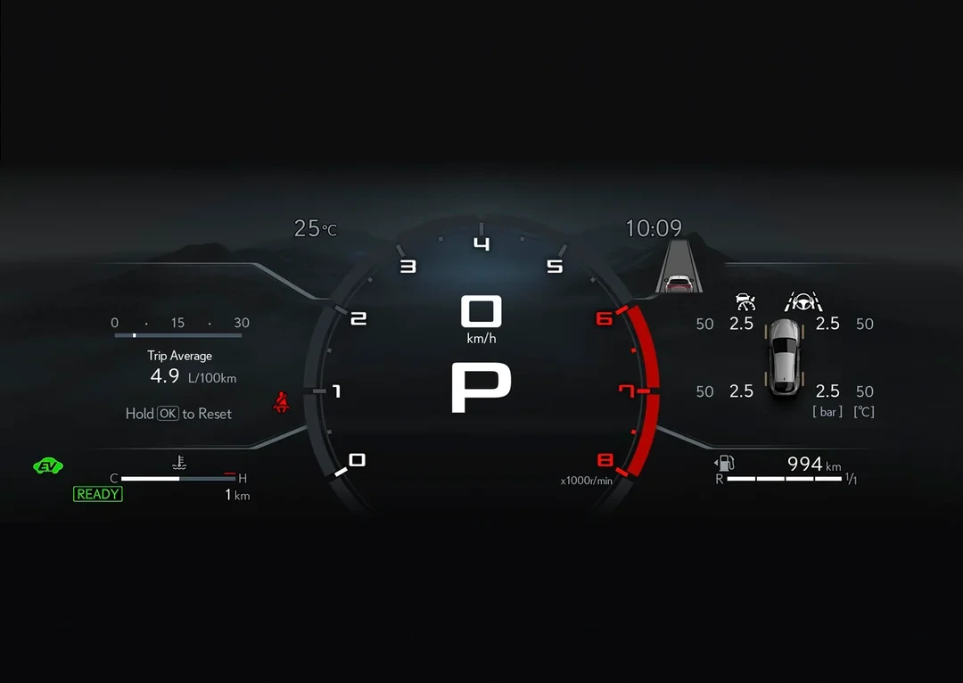 The Facelifted Lexus NX Cluster